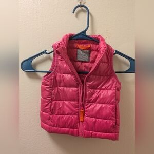 Primary Pink Puffer Vest for Kids